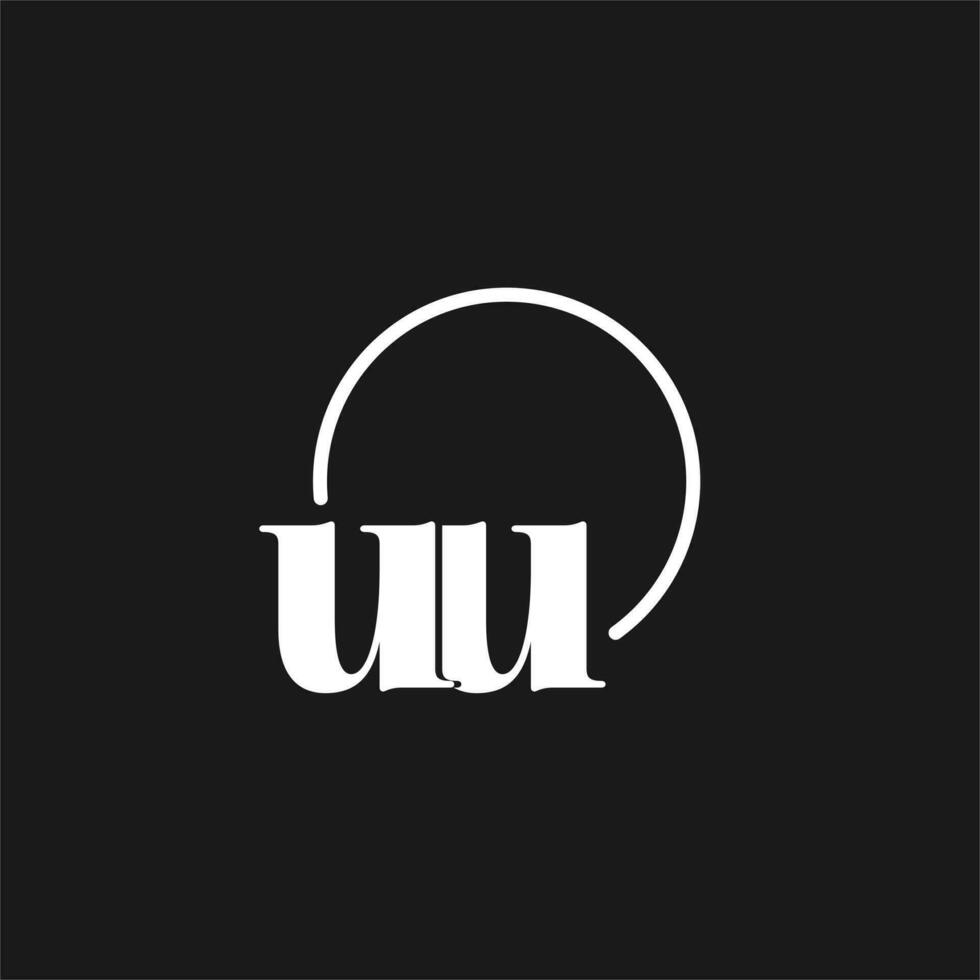 uu logo initialen monogram met circulaire lijnen, minimalistische en schoon logo ontwerp, gemakkelijk maar classy stijl vector