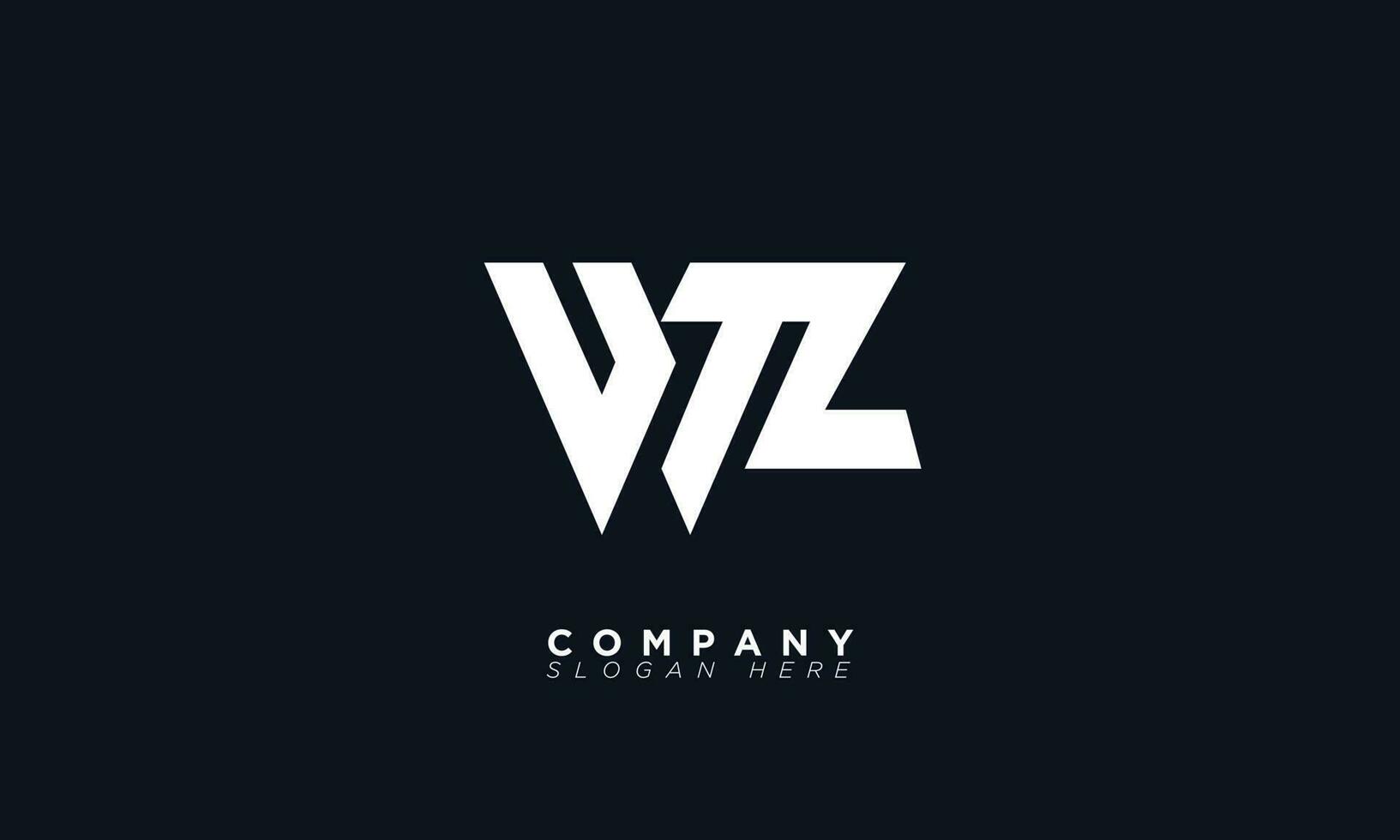 wz alfabet letters initialen monogram logo zw, w en z vector