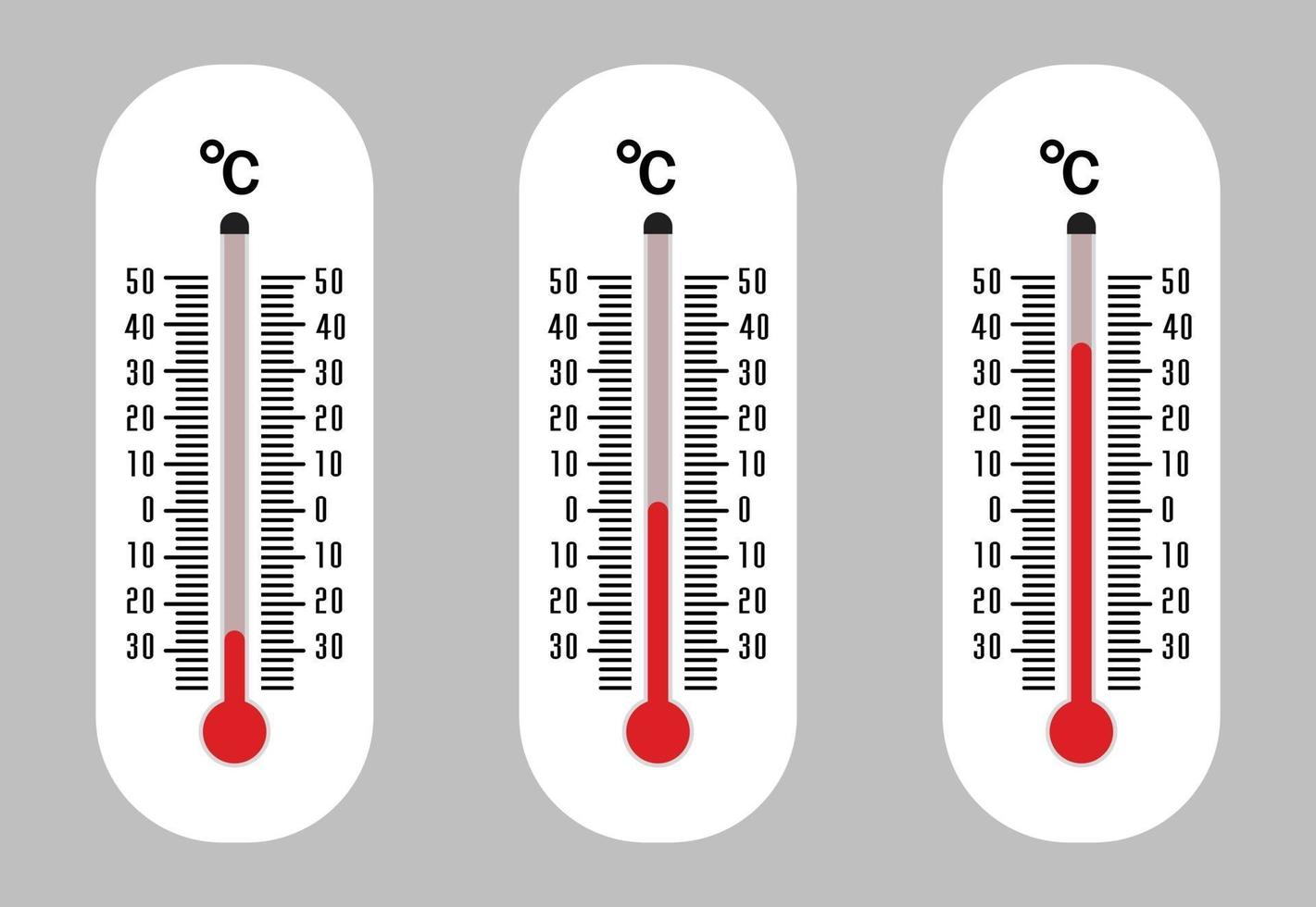 thermometer pictogram en temperatuur graden vector