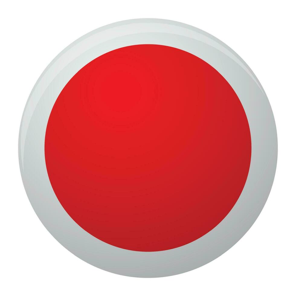 Japan vlag icoon vlak. Japan land van symbool illustratie, vlag ontwerp naar het formulier ronde. nationaal teken vector