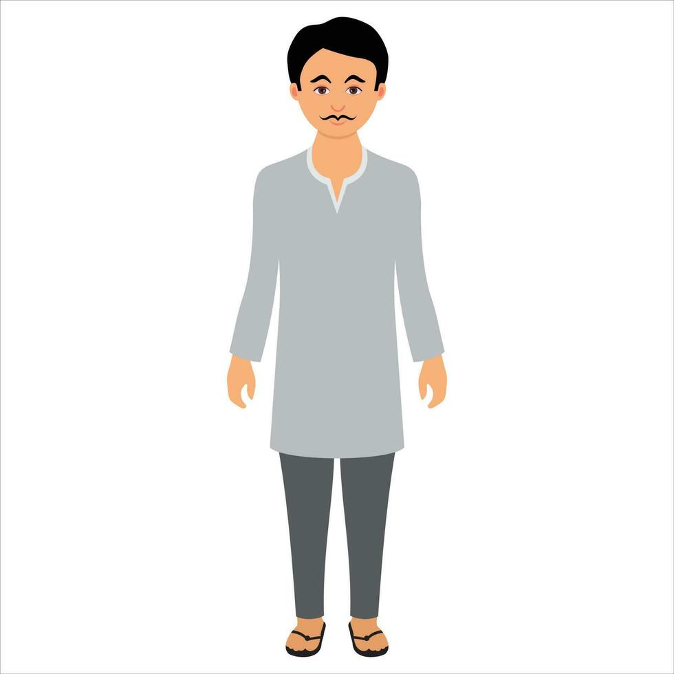tekenfilm illustratie van Indisch mannetje karakter vector