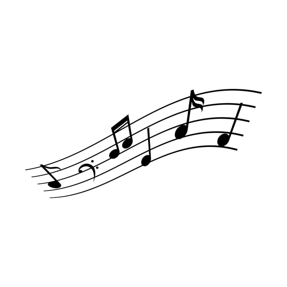 muziek- icoon vector. aantekeningen illustratie teken. solfeggio symbool of logo. vector