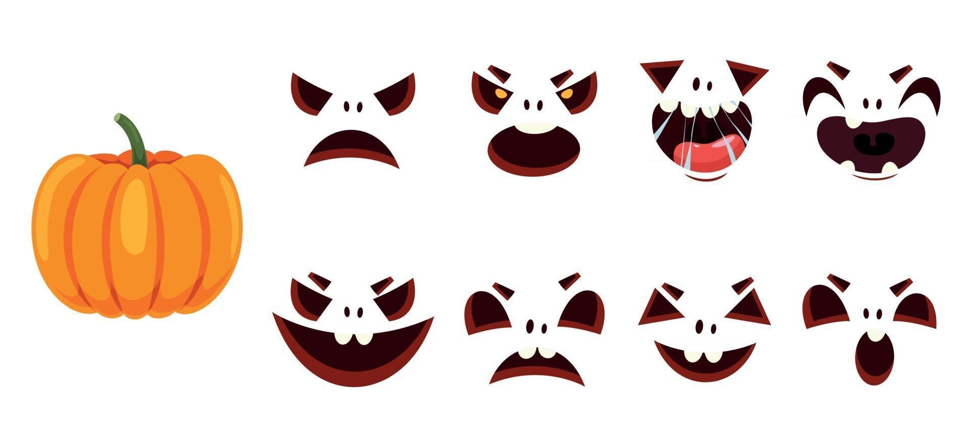 halloween-concept met grappig karakter vector
