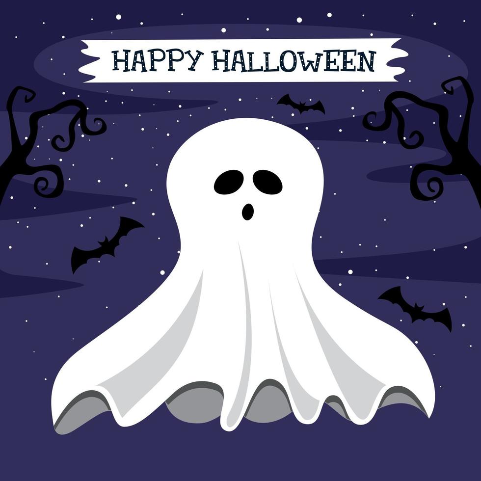 schattige halloween banner vector