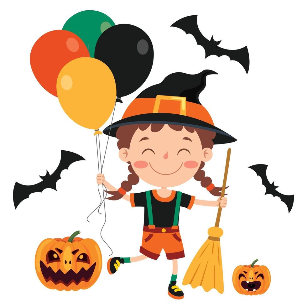 schattige halloween banner vector