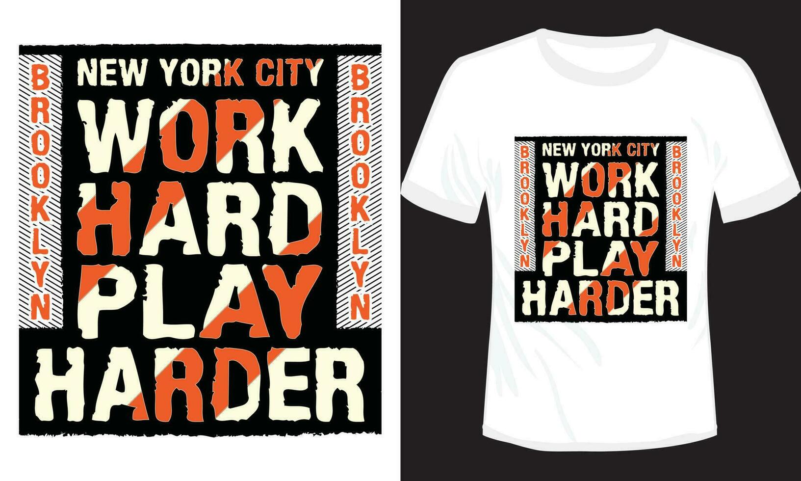 nyc klassiek vector t-shirt ontwerp met de Brooklyn tekst drukklare t-shirt ontwerp. typografie Brooklyn vector ontwerp moeilijk werk Speel moeilijker vector ontwerp