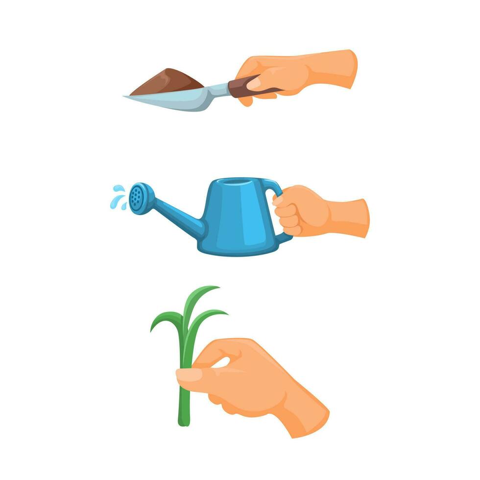 landbouw hand- gebaar landbouw onderwijs symbool tekenfilm illustratie vector