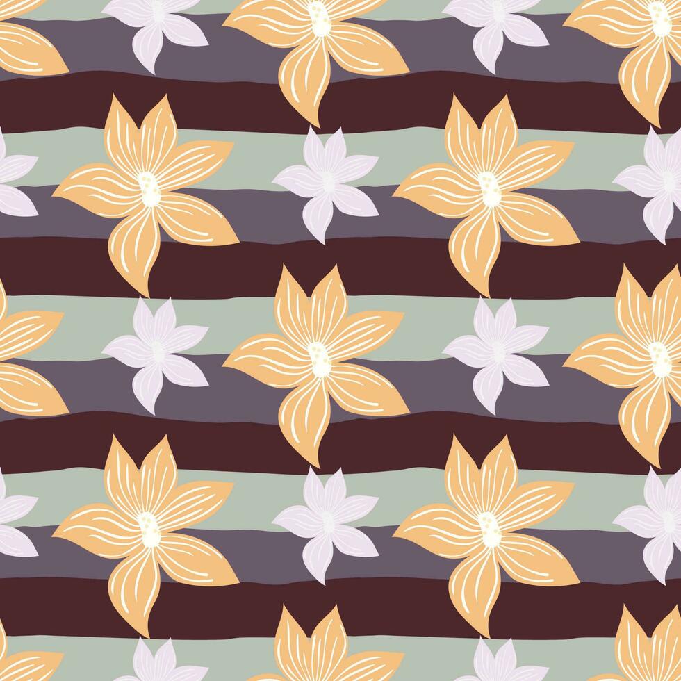 schattig gestileerde knop bloemen achtergrond. abstract bloem naadloos patroon in gemakkelijk stijl. vector
