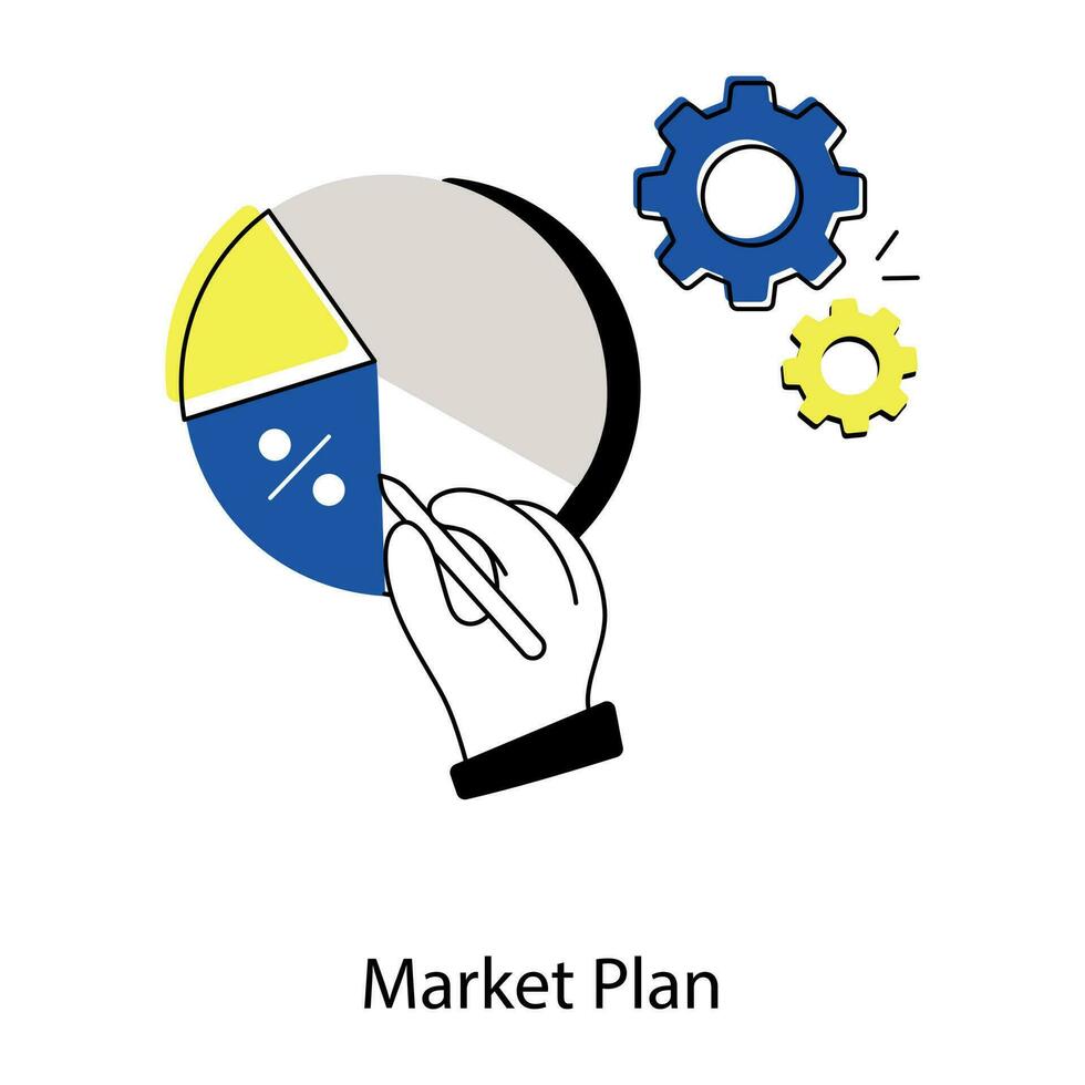 modieus markt plan vector