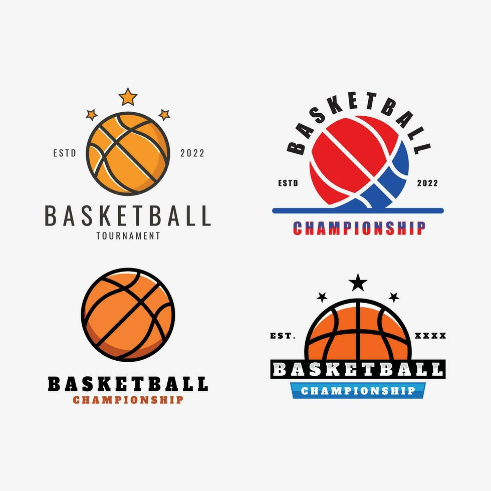 basketbal logo sjabloon vector illustratie