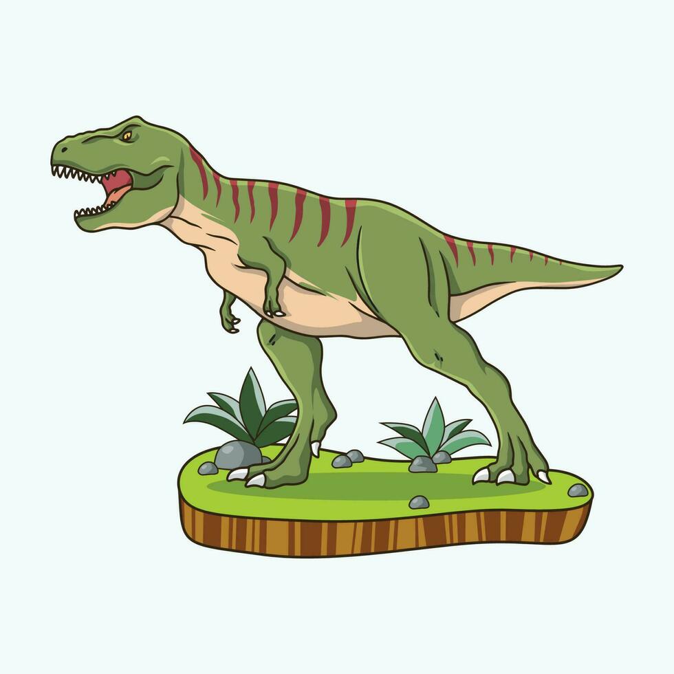 dinosaurussen vector reeks geïsoleerd Aan wit. t-rex, spinosaurus, pteranodon, ankylosaurus, dilophosaurus, parasaurolophus, stegosaurus, pteranodon, brontosaurus, velociraptor, brachiosaurus, triceratopen.