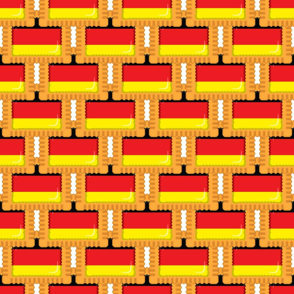 patroon koekje met vlag land Duitsland in smakelijk biscuit vector