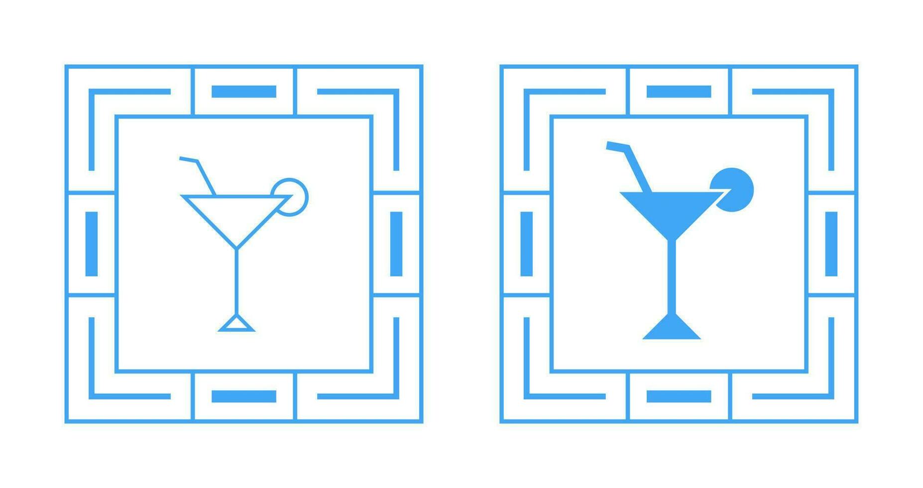 cocktail glas vector icoon