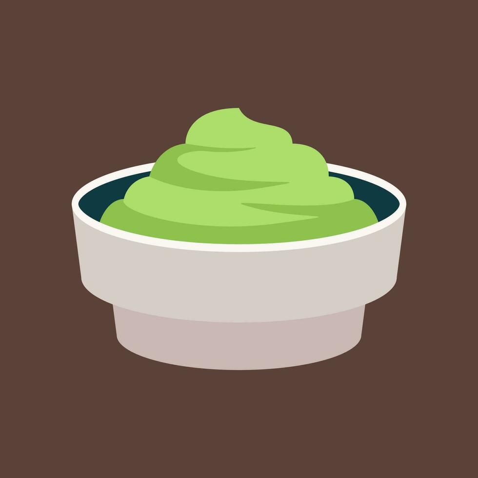 wasabi dressing icoon sticker illustratie vector