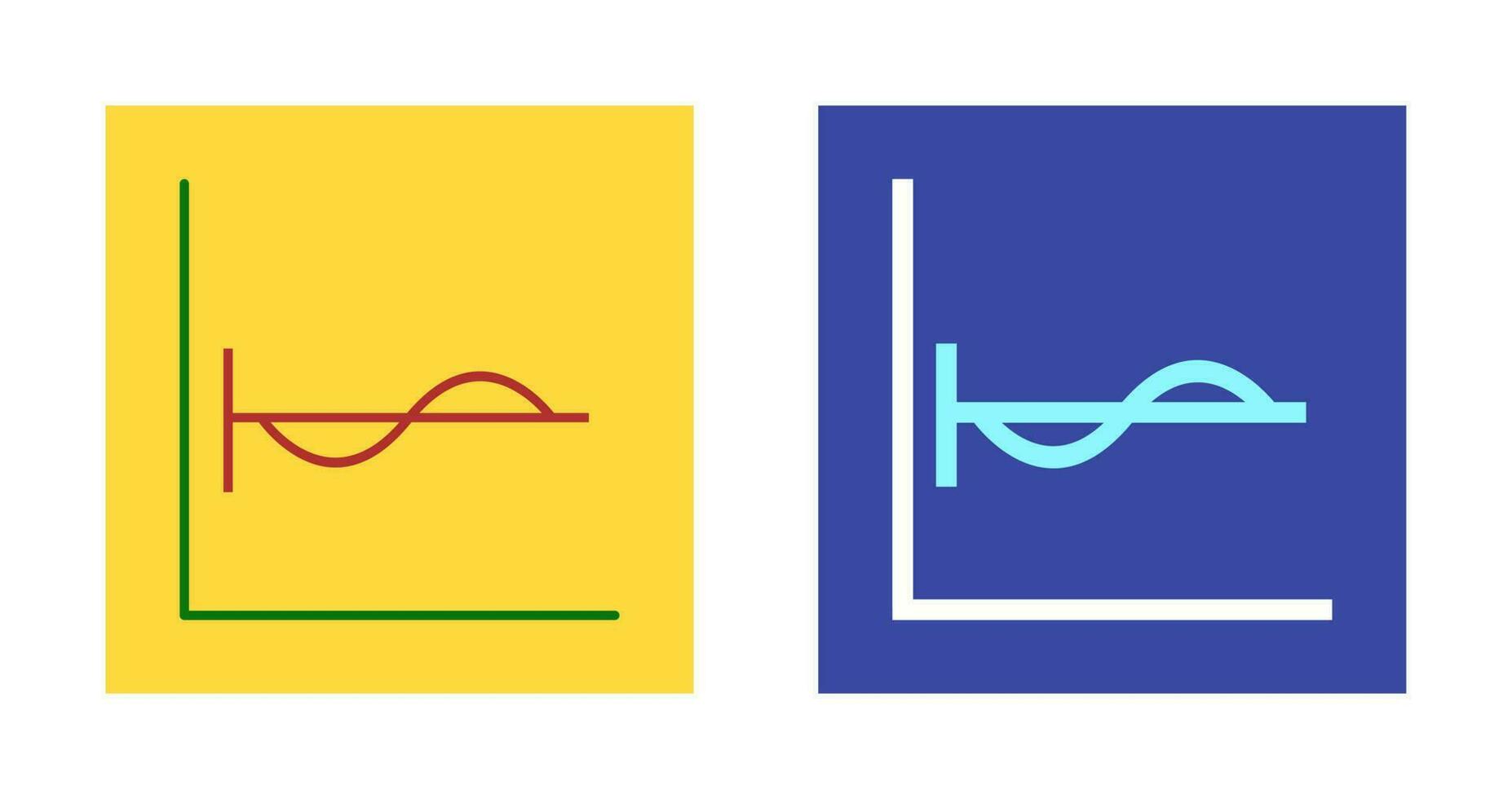 cosinus diagram vector icoon