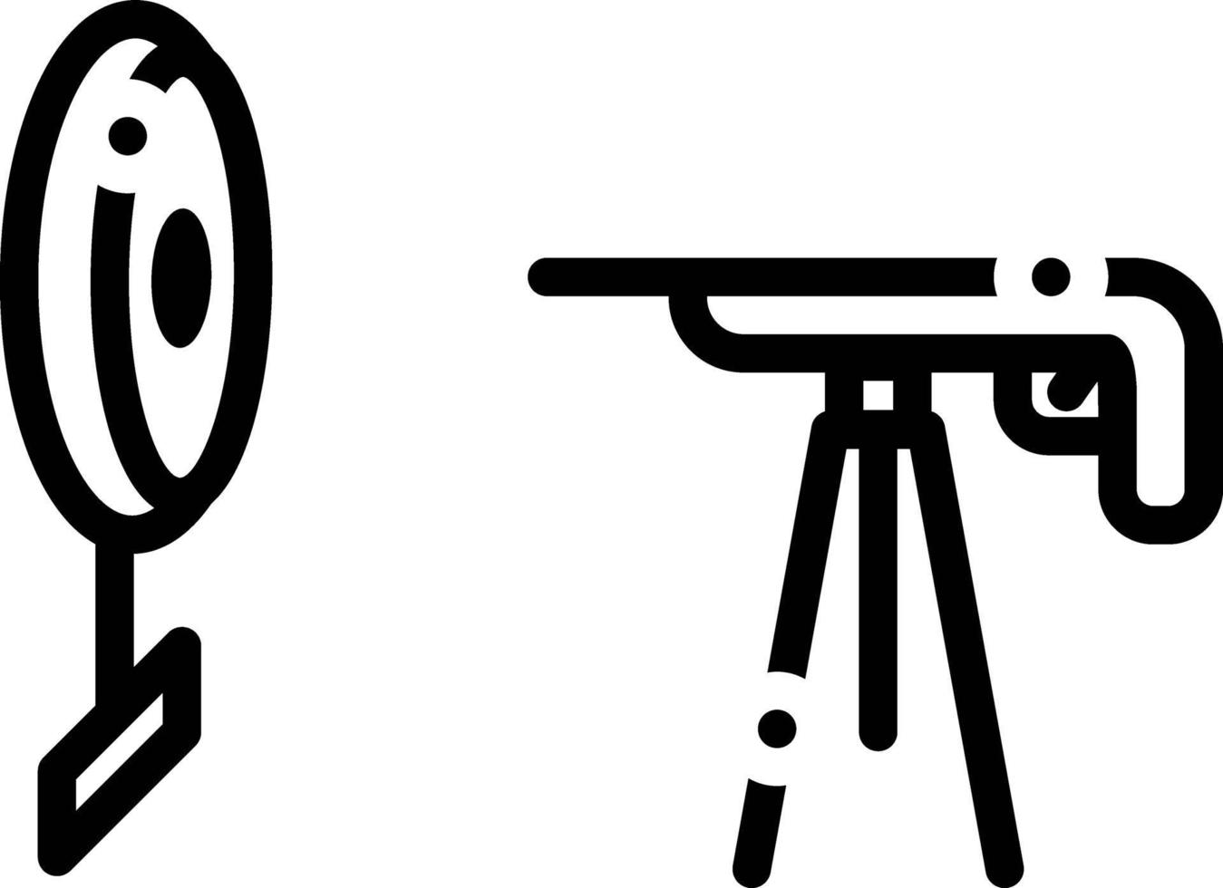 lijn pictogram voor geweerschieten vector