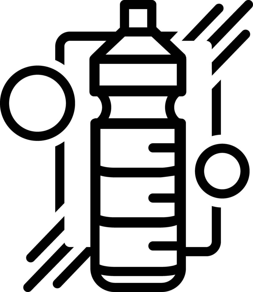 lijn pictogram voor fles water vector