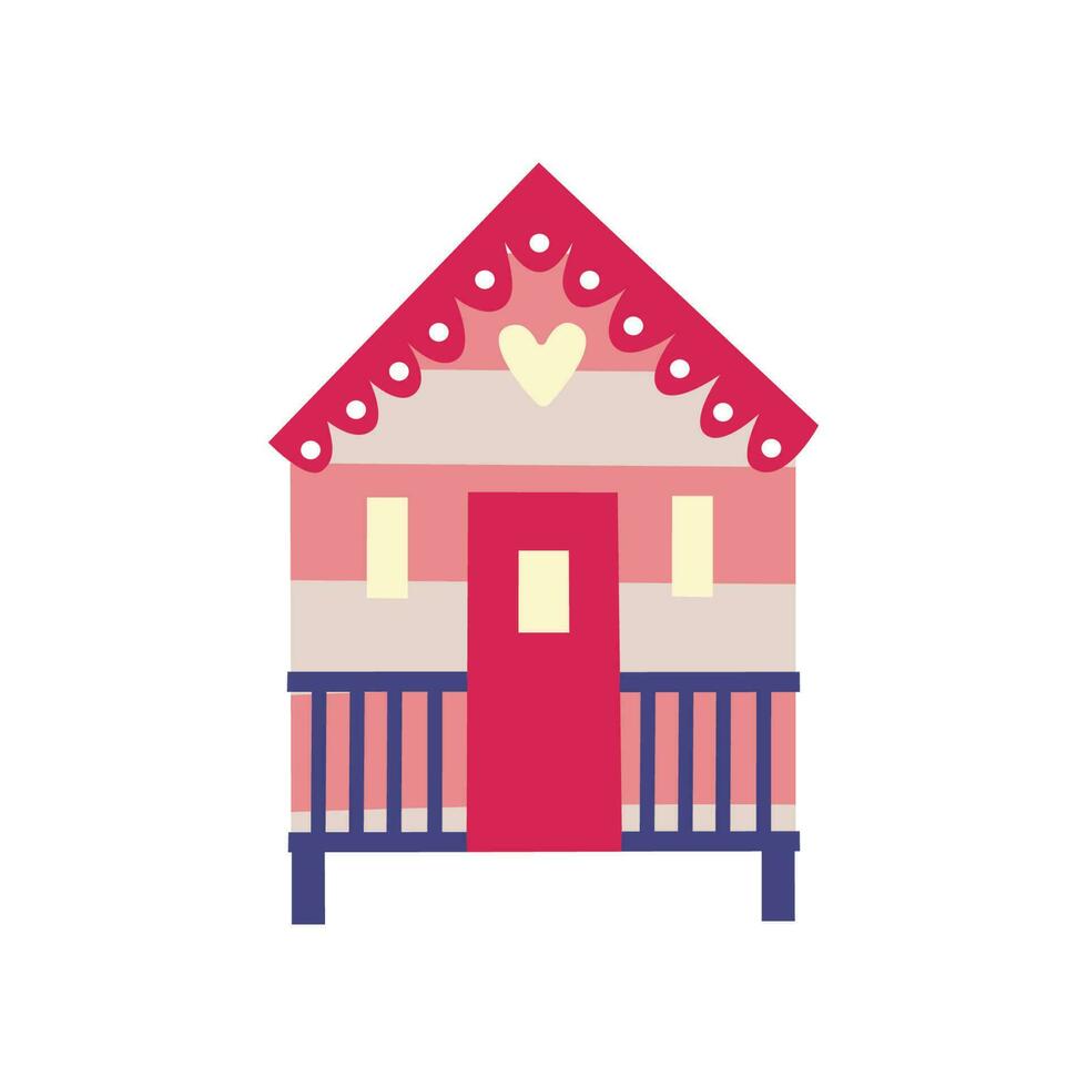 strand huis vector illustratie.