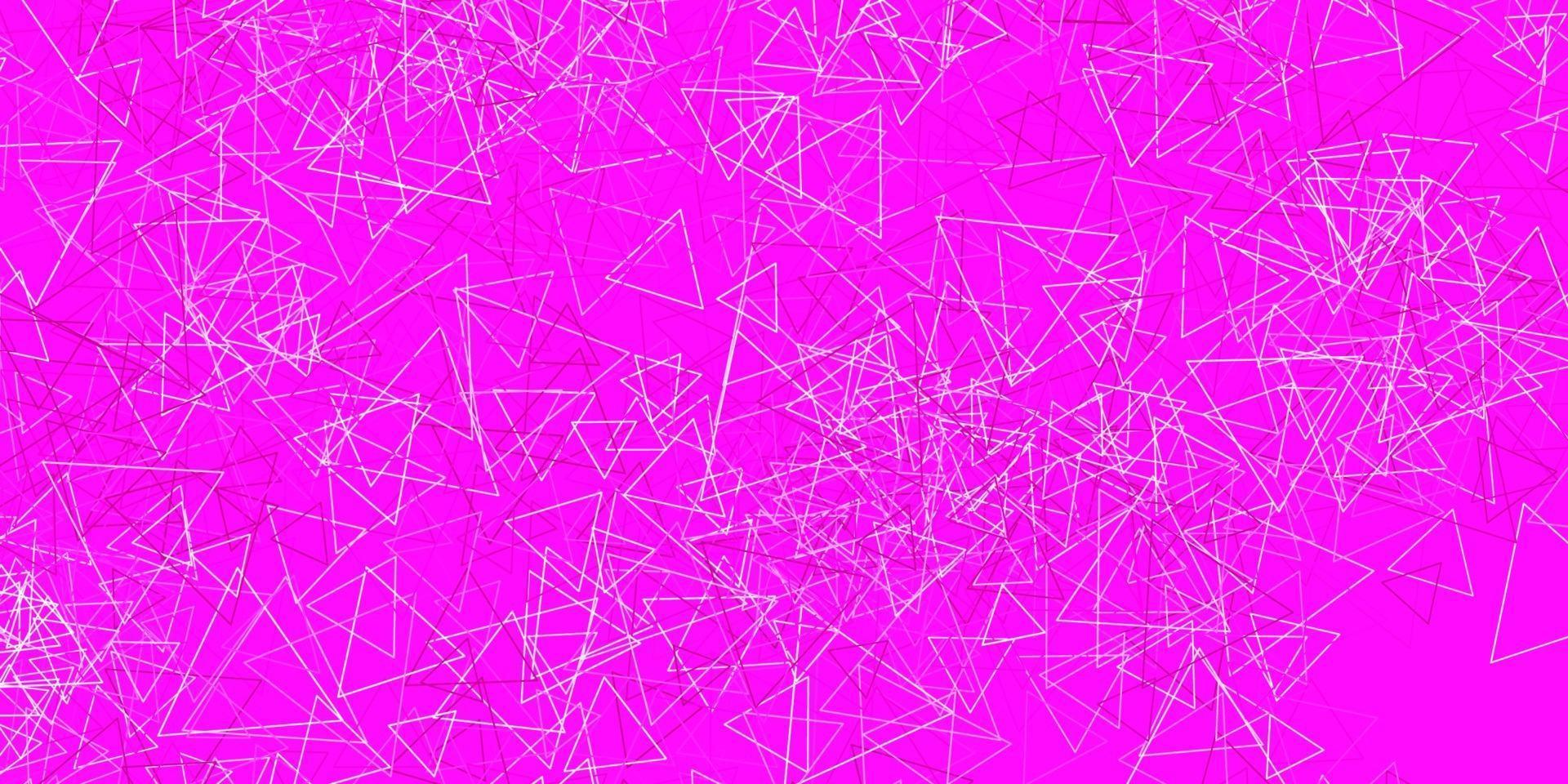lichtroze vector sjabloon met driehoekige vormen.