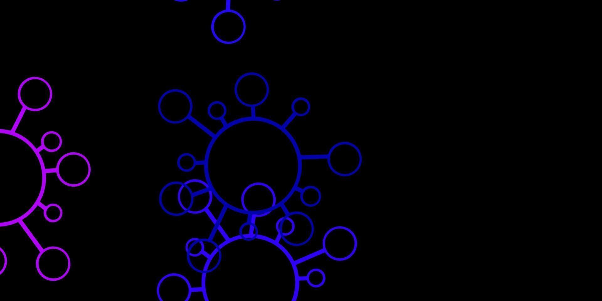 donkerroze, blauwe vectormalplaatje met grieptekens. vector