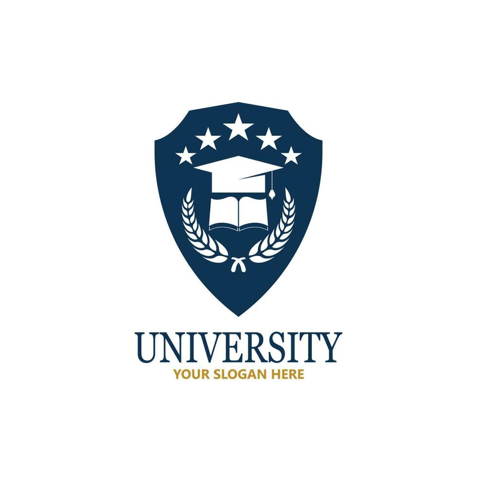 universiteitsacademie school en cursus logo ontwerpsjabloon vector