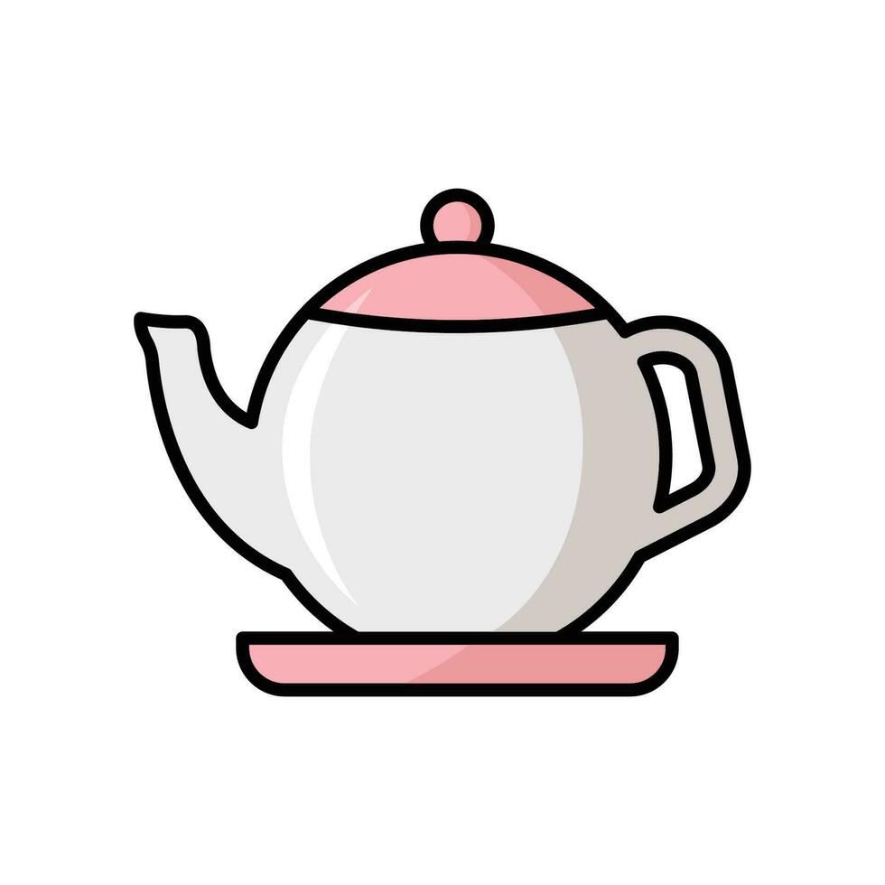 thee pot icoon vector ontwerp sjabloon gemakkelijk en modern