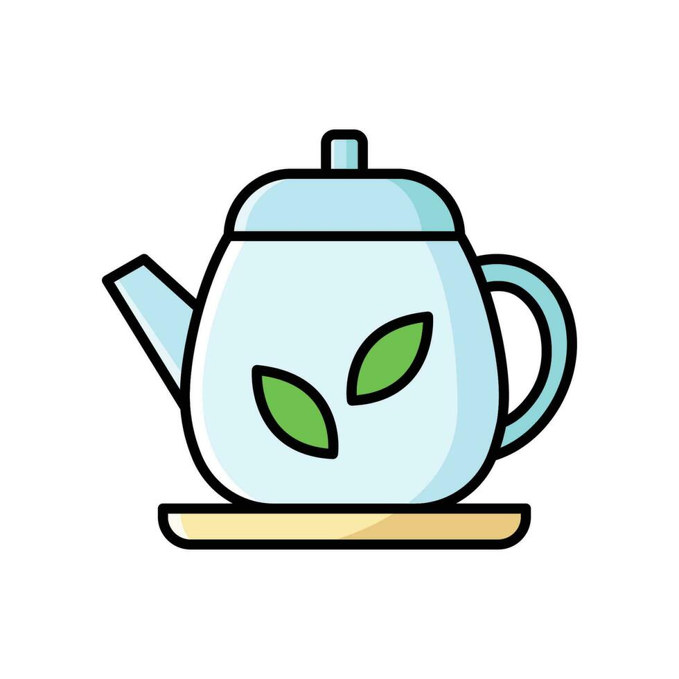 thee pot icoon vector ontwerp sjabloon gemakkelijk en modern