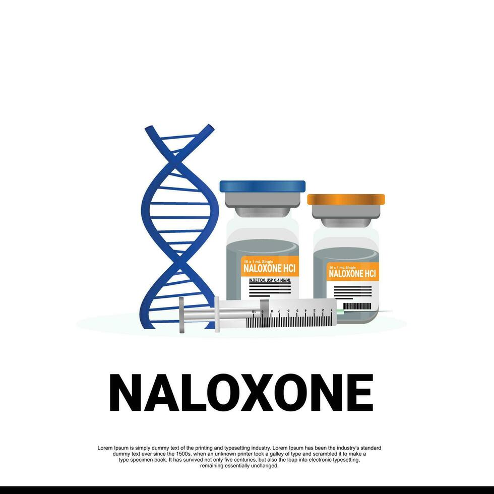 naloxon geneeskunde gebruikt naar blok de Effecten van opioïden geneesmiddel vector