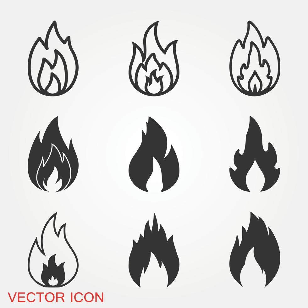 brand pictogrammen instellen vector