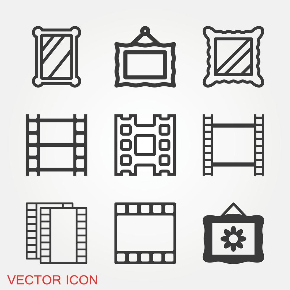 frame pictogrammen instellen vector