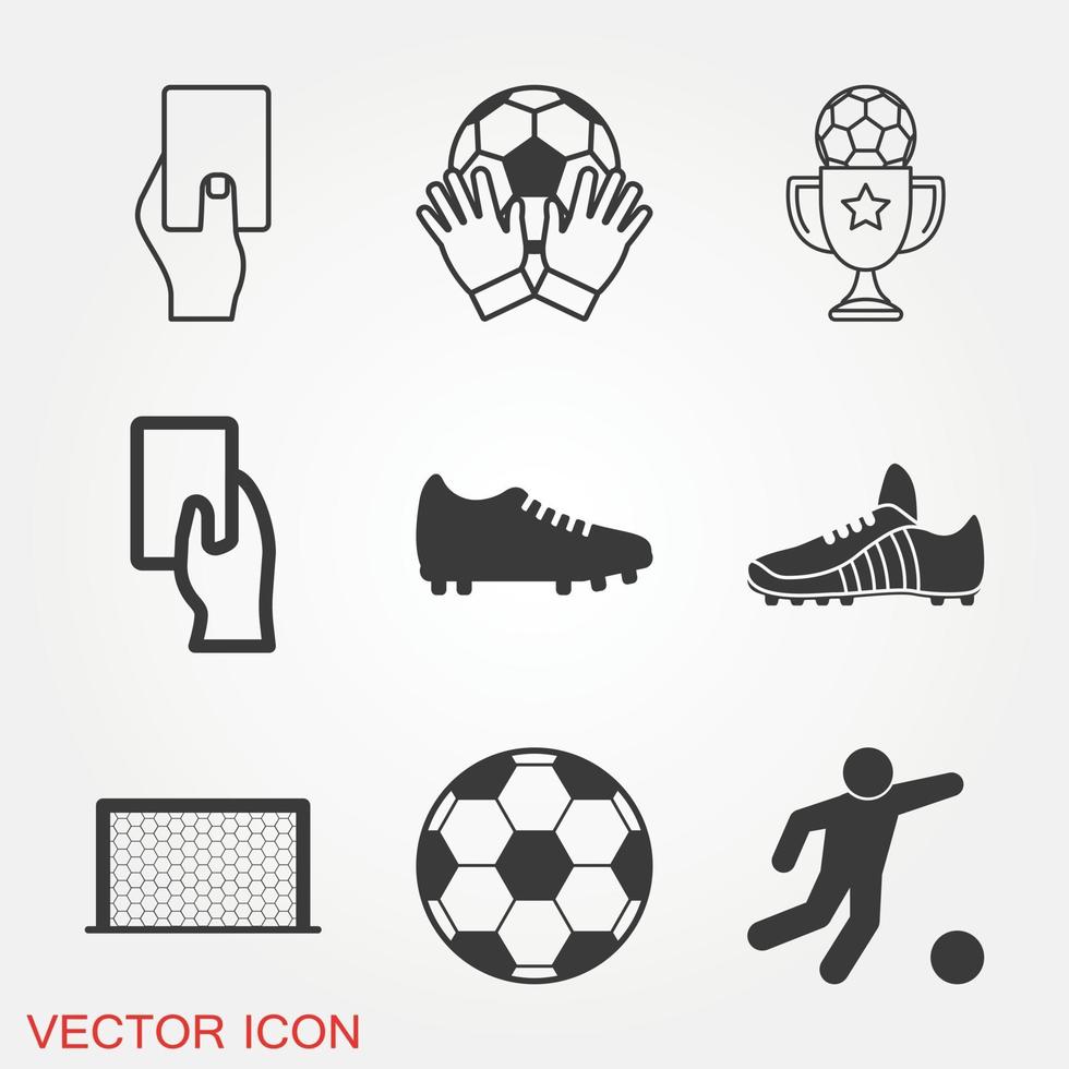 voetbal pictogrammen instellen vector