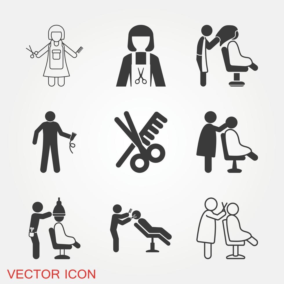 kapper pictogrammen instellen vector