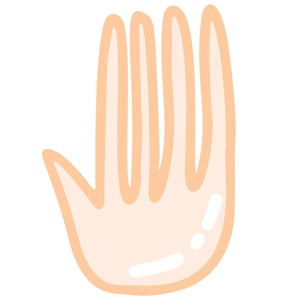 een hand- met een groet teken vector