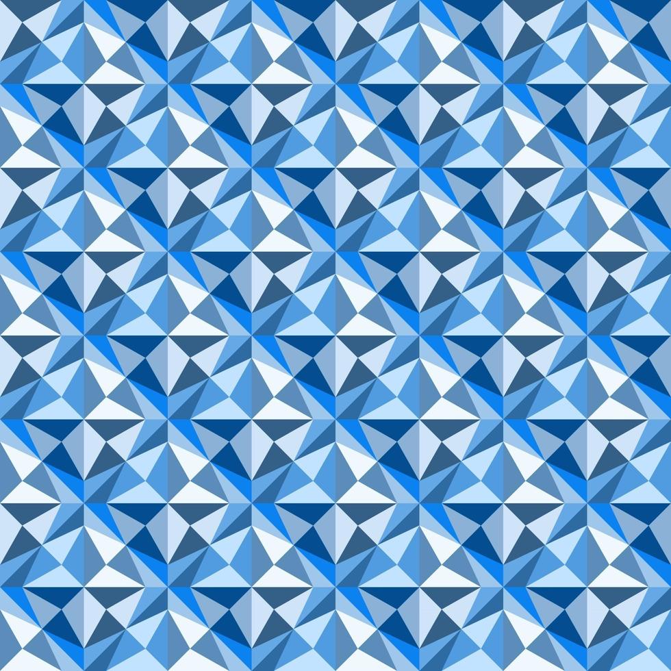 dit is een veelhoekig blauw geometrisch patroon met sterren en driehoeken vector