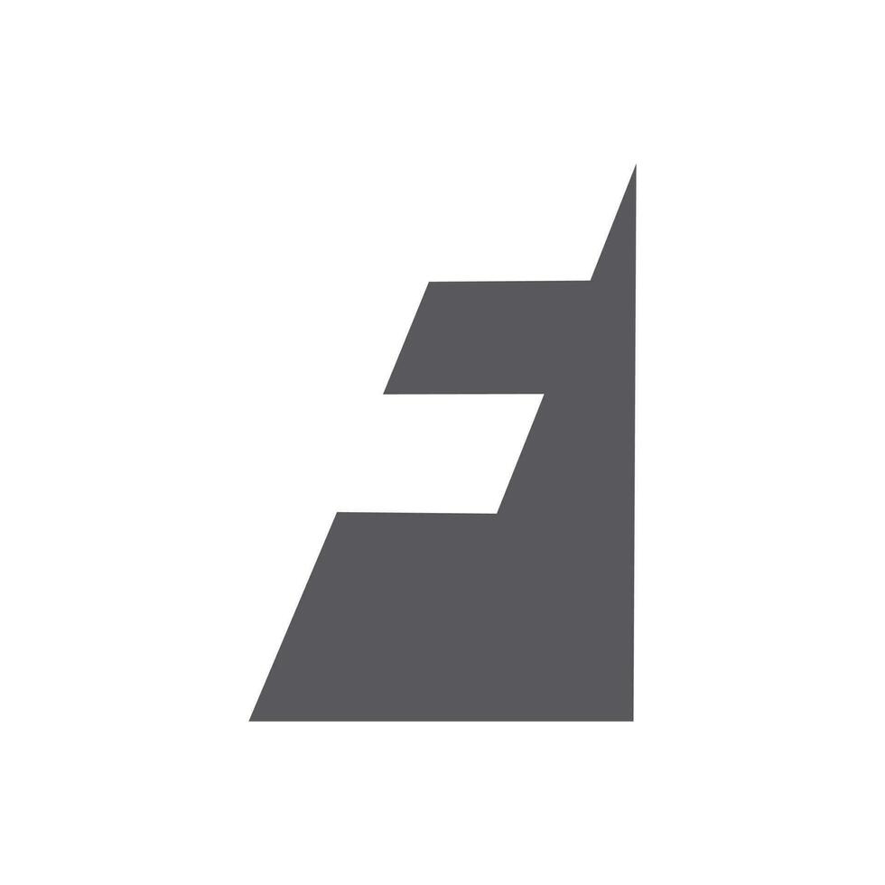 brief f zwart logo vector