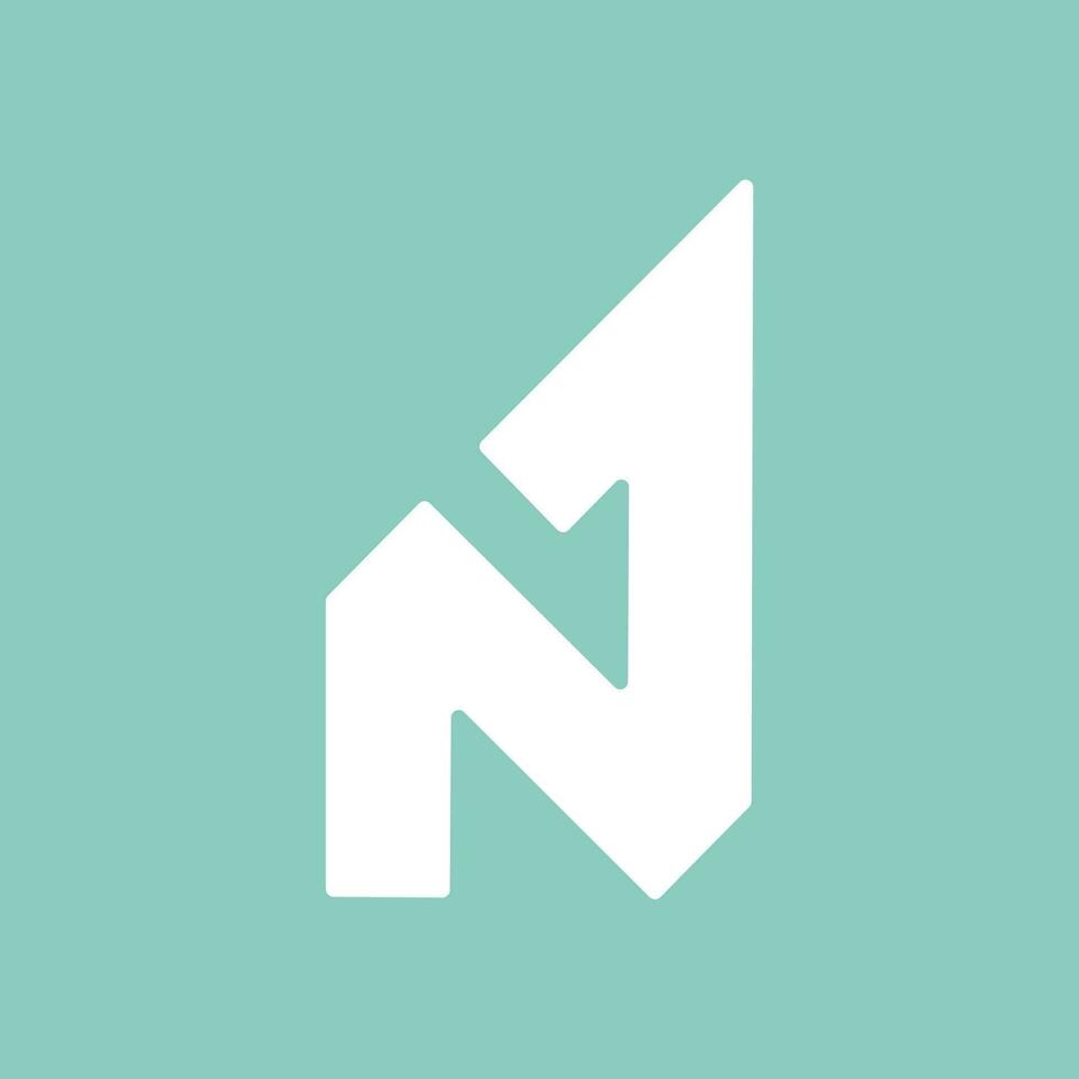 abstract n logo vector