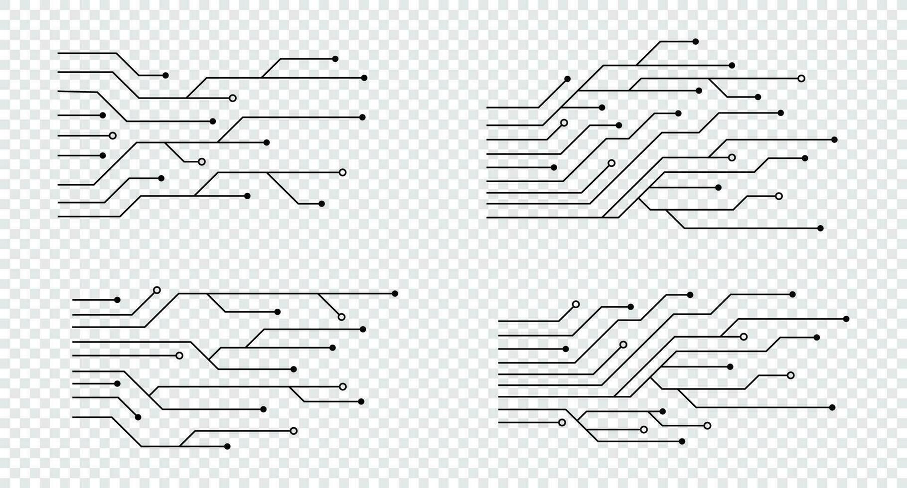 reeks van gedrukt stroomkring bord. abstract futuristische stroomkring bord. Hoi tech digitaal stroomkring bord. futuristische technologie ontwerp elementen. vector illustratie