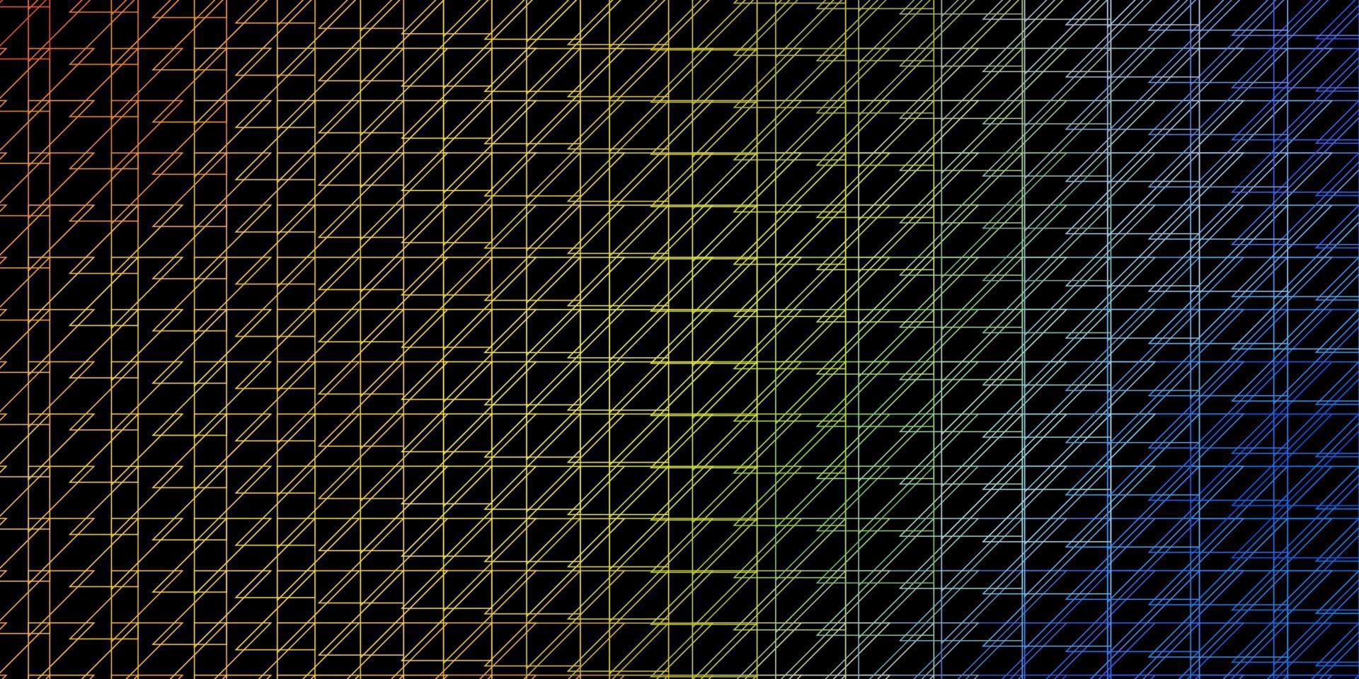 donkerblauwe, gele vectortextuur met lijnen. vector