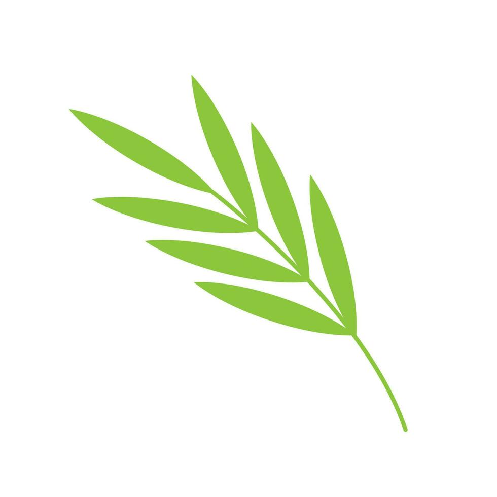 tropisch fabriek. vector illustratie van groen takje met bladeren.