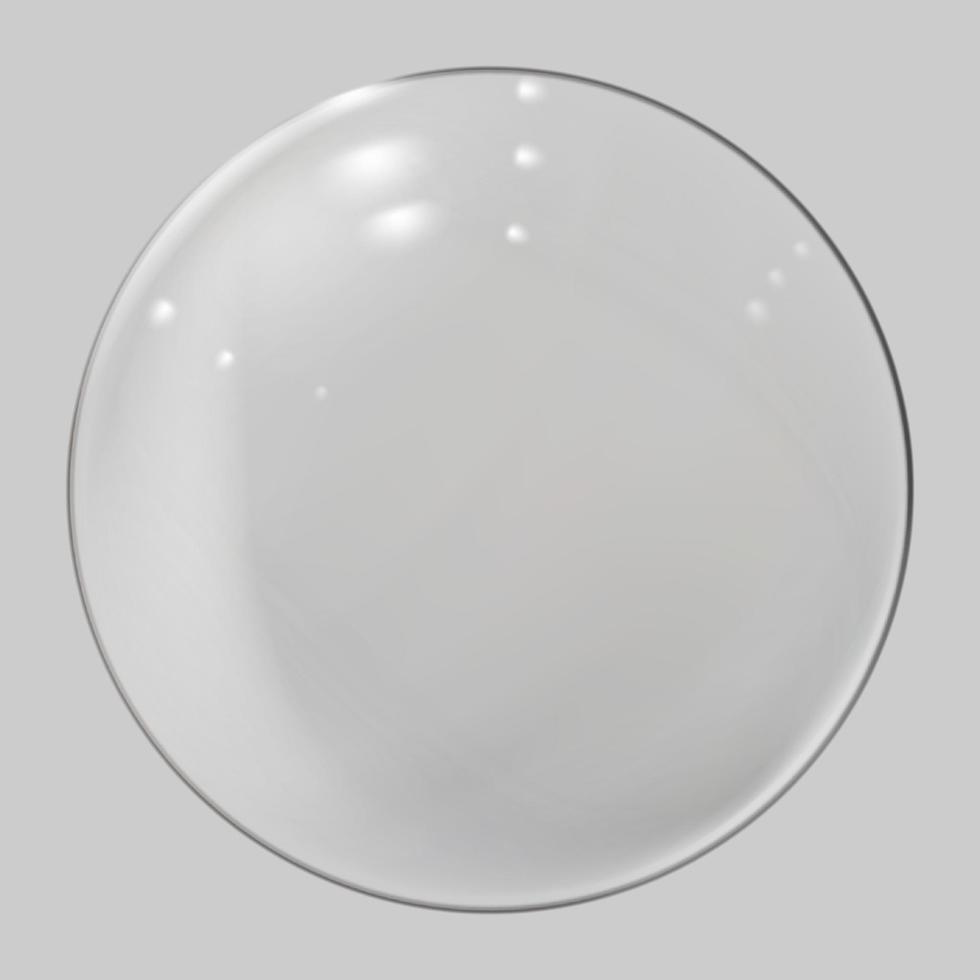 realistische glazen bol transparante bal realistische bubbel vector