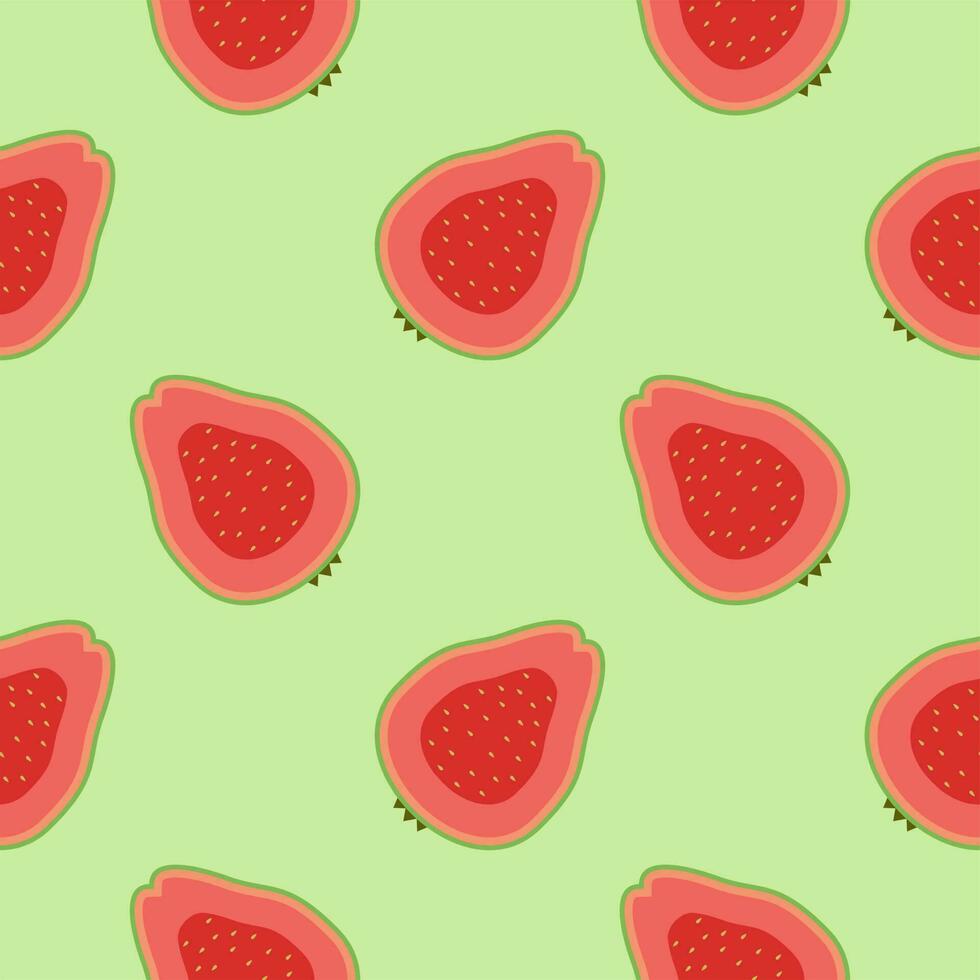 guava naadloos patroon vlak ontwerp vector illustratie