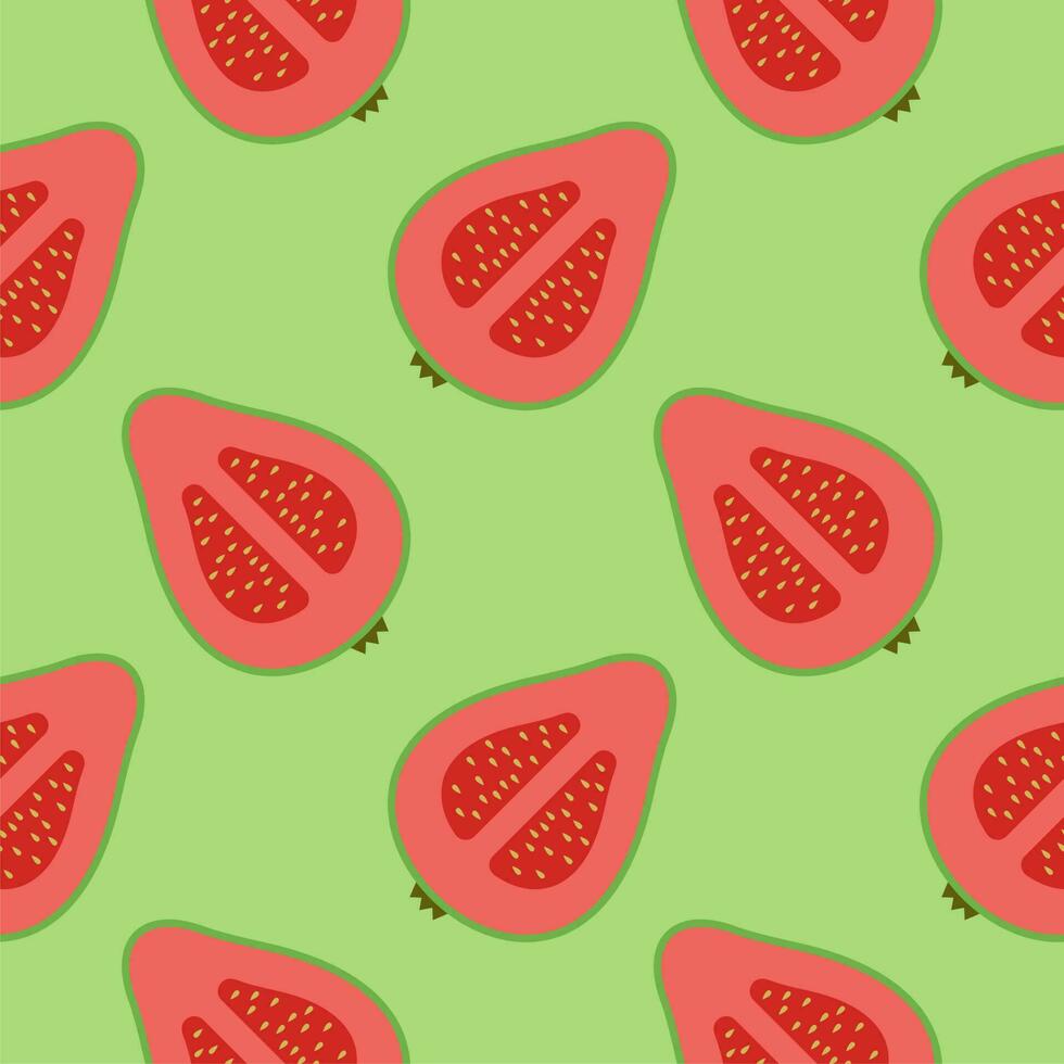 guava naadloos patroon vlak ontwerp vector illustratie