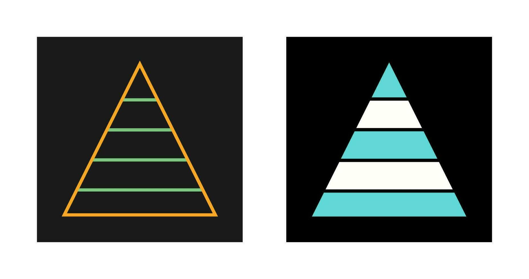 piramide diagram vector icoon