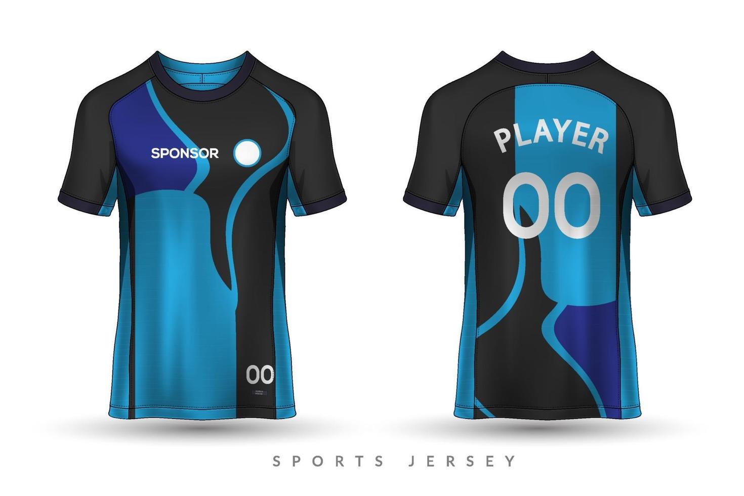 voetbal trui en t-shirt sport mockup sjabloon grafisch ontwerp voor voetbal kit vector