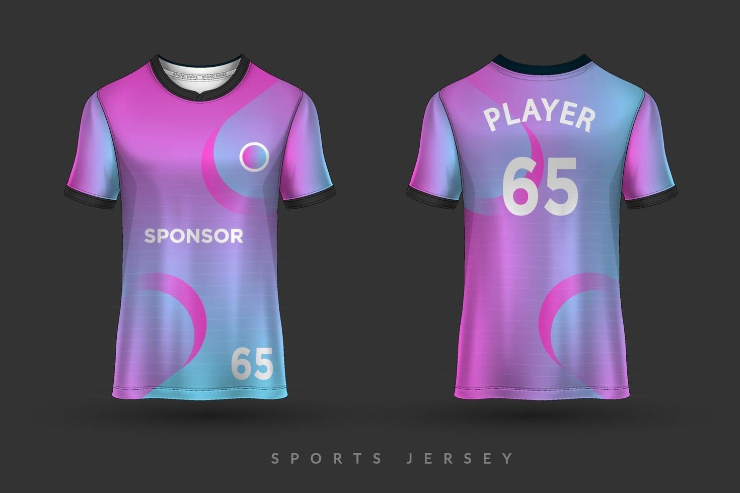 voetbal trui en t-shirt sport mockup sjabloon grafisch ontwerp voor voetbal kit vector