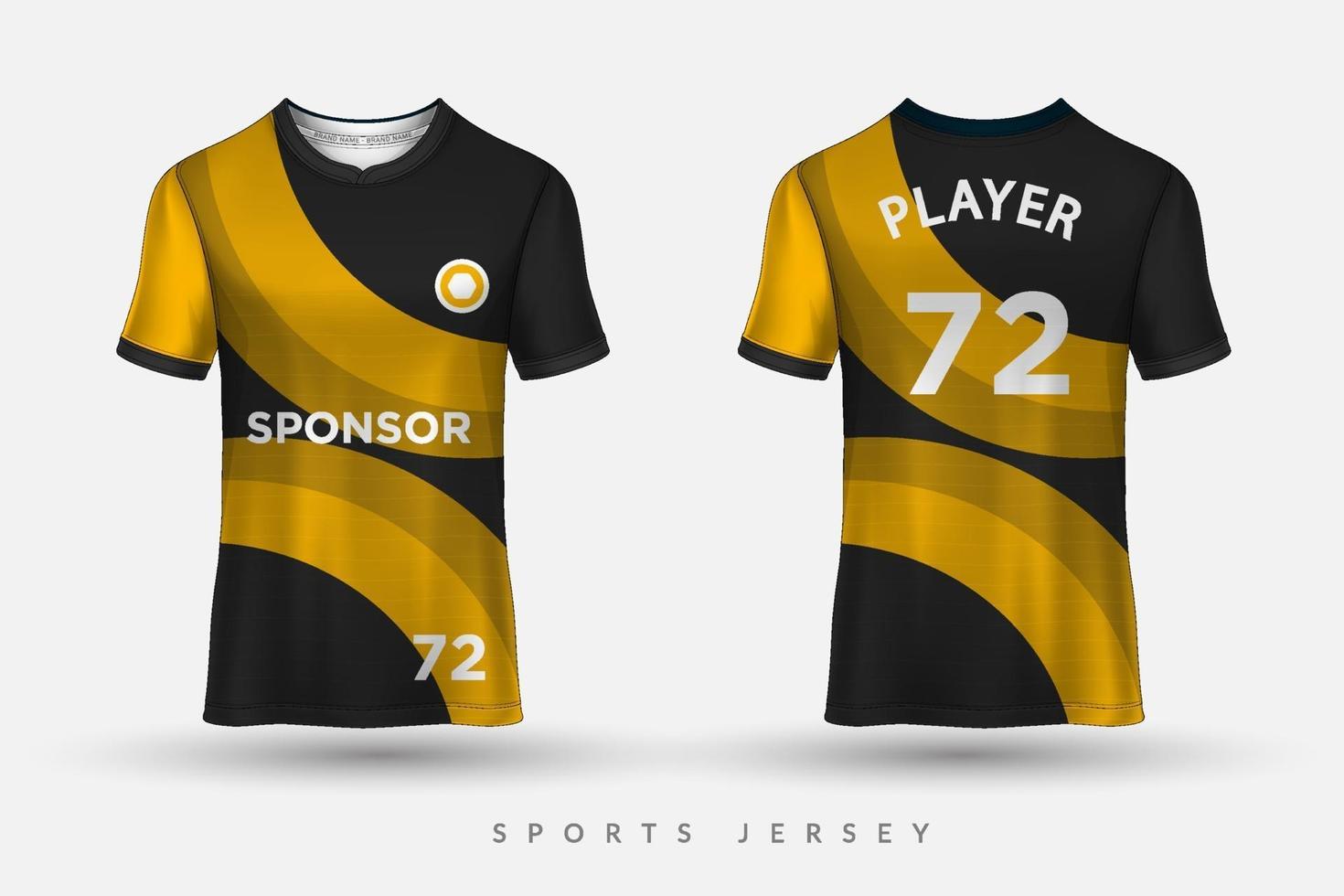 voetbal trui en t-shirt sport mockup sjabloon grafisch ontwerp voor voetbal kit vector