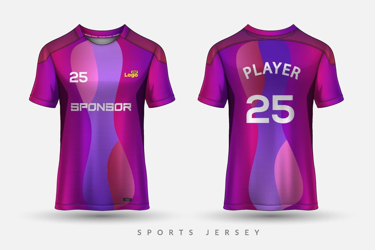 voetbal trui en t-shirt sport mockup sjabloon grafisch ontwerp voor voetbal kit vector