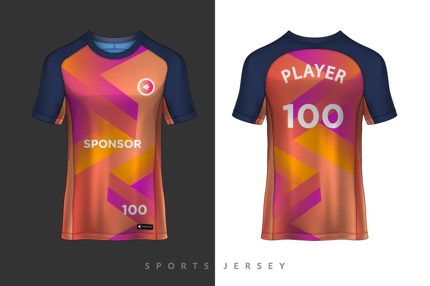 voetbal trui en t-shirt sport mockup sjabloon grafisch ontwerp voor voetbal kit vector