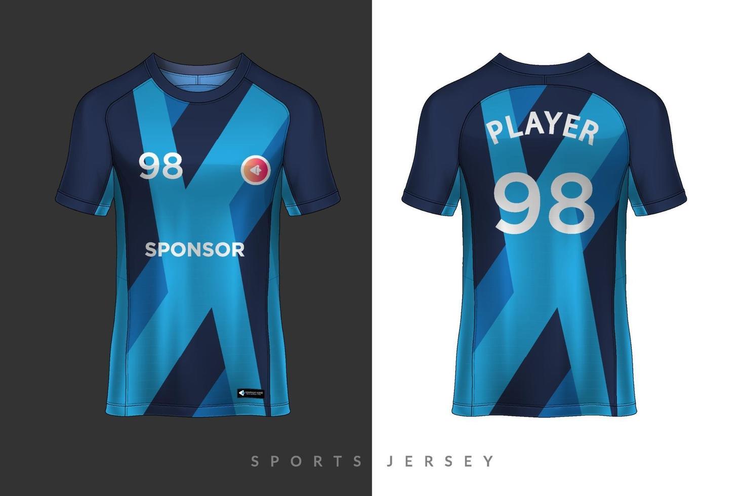 voetbal trui en t-shirt sport mockup sjabloon grafisch ontwerp voor voetbal kit vector