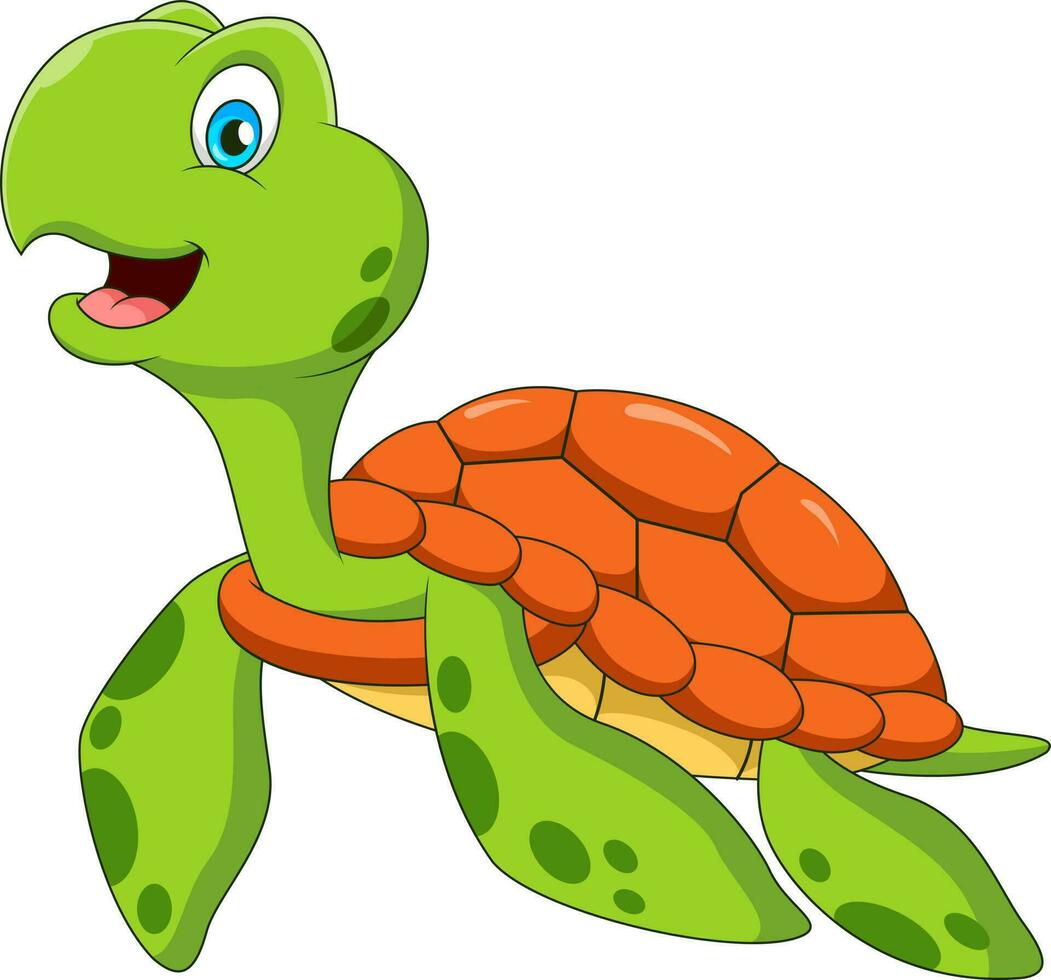 schattig en aanbiddelijk schildpad mascotte tekenfilm vector